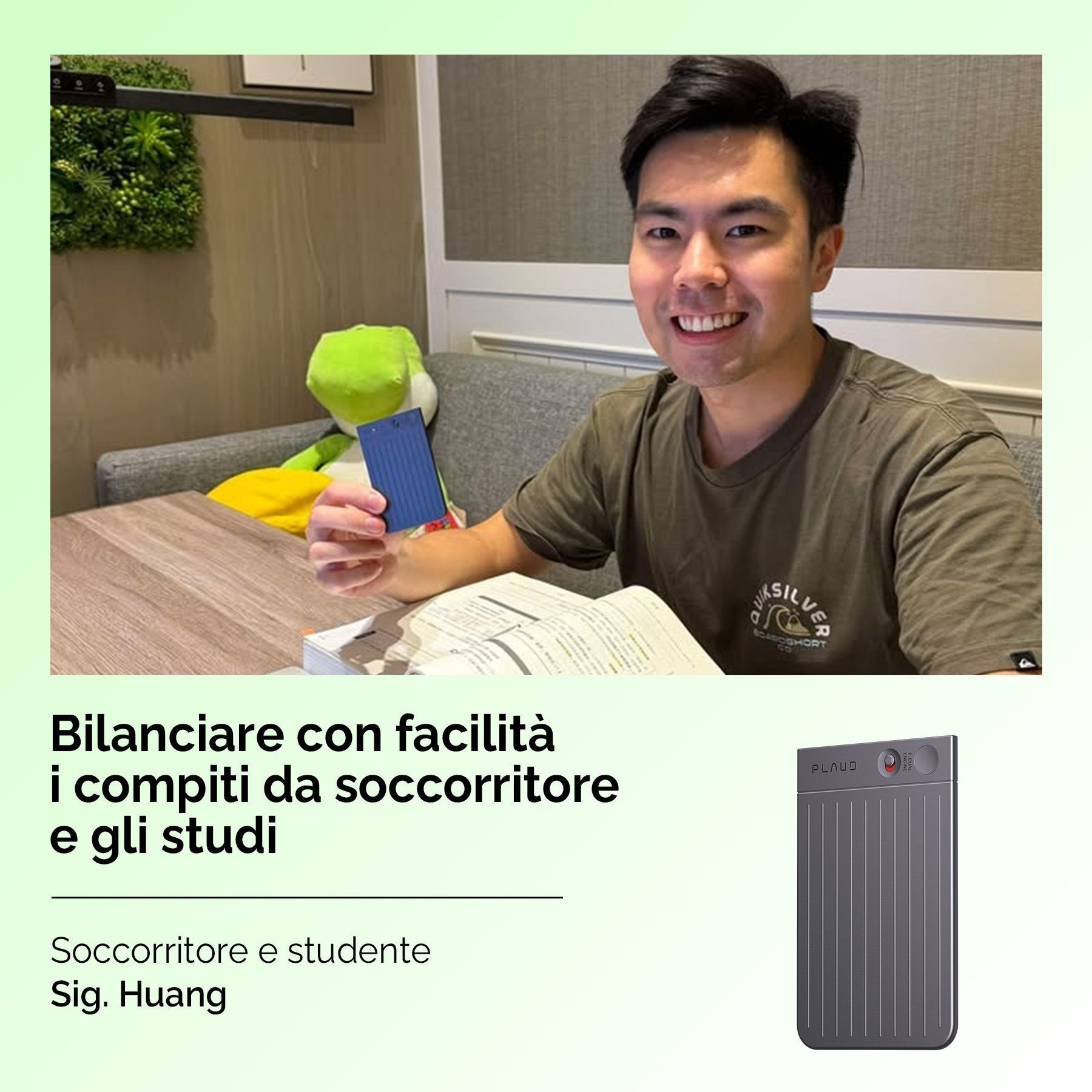Come il sig. Huang concilia la sua vita di paramedico e studente Plaud Note