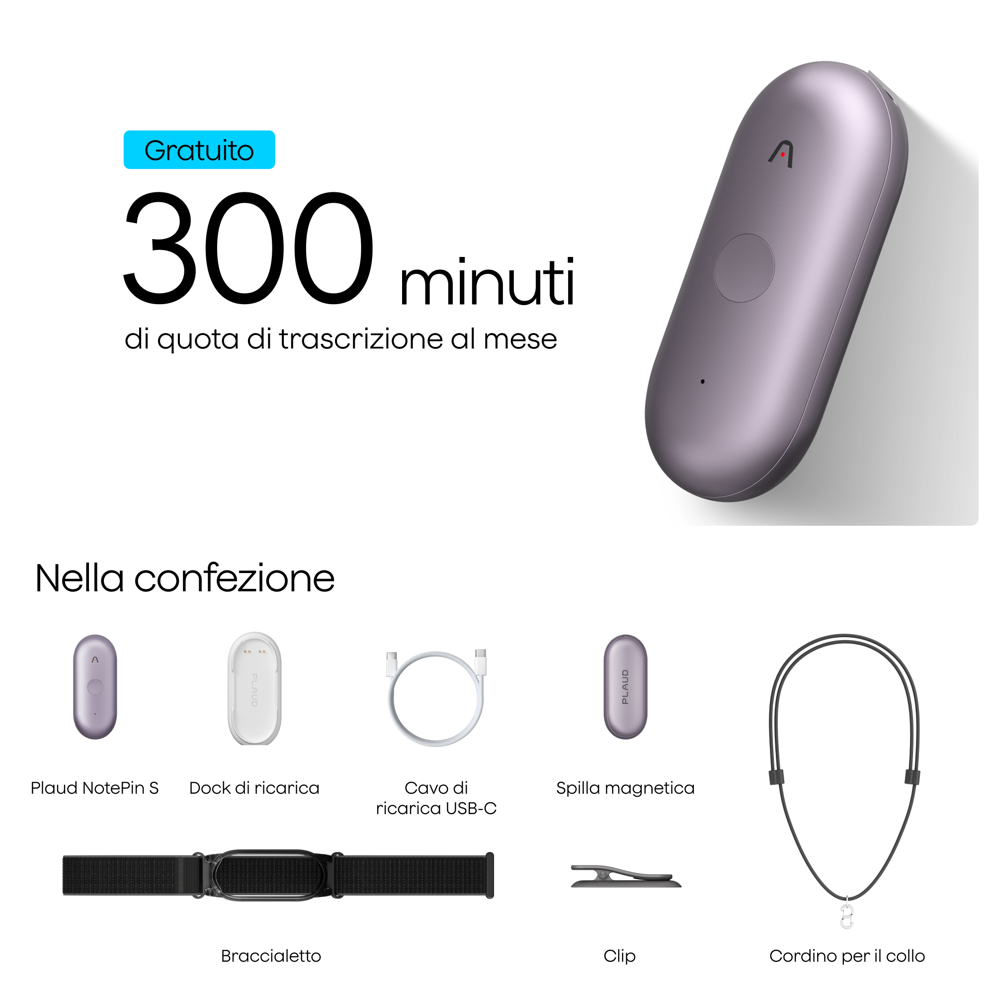 Plaud NotePin S | Confezione da 3