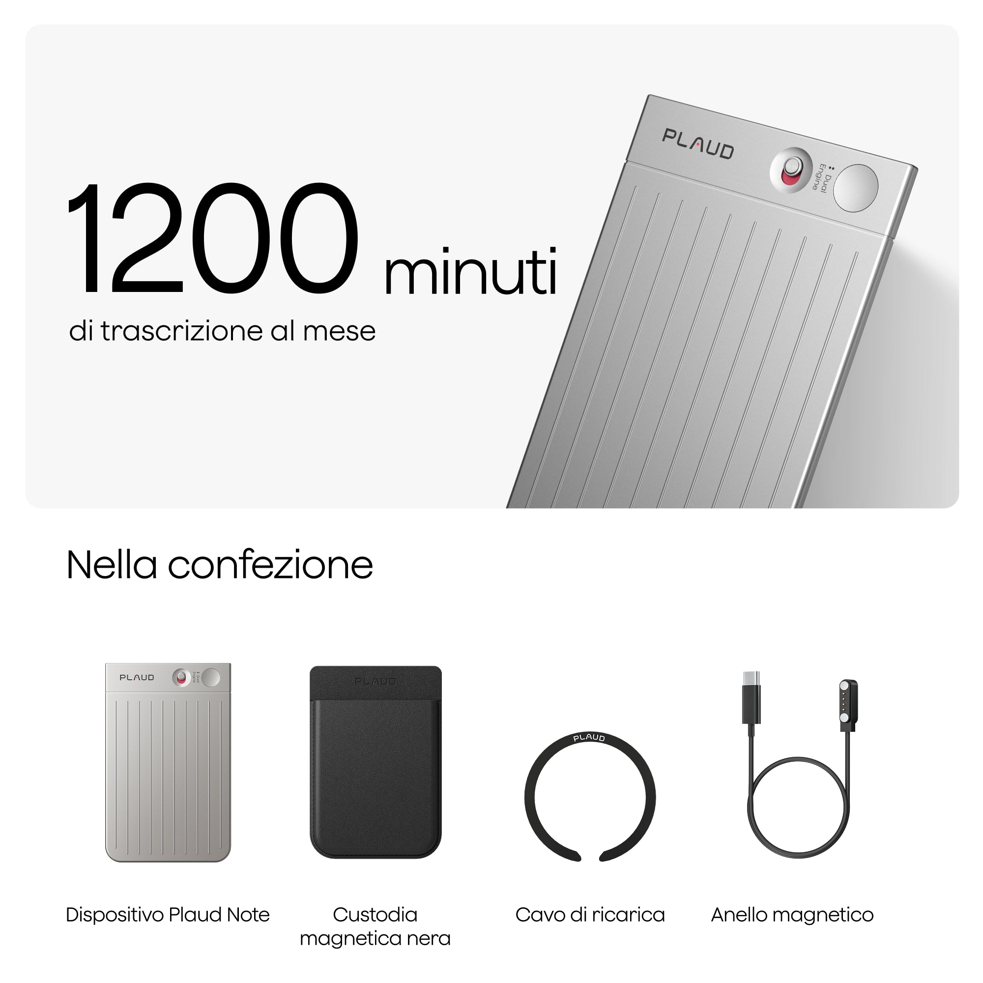 Plaud Note e Pro Piano IA Annuale