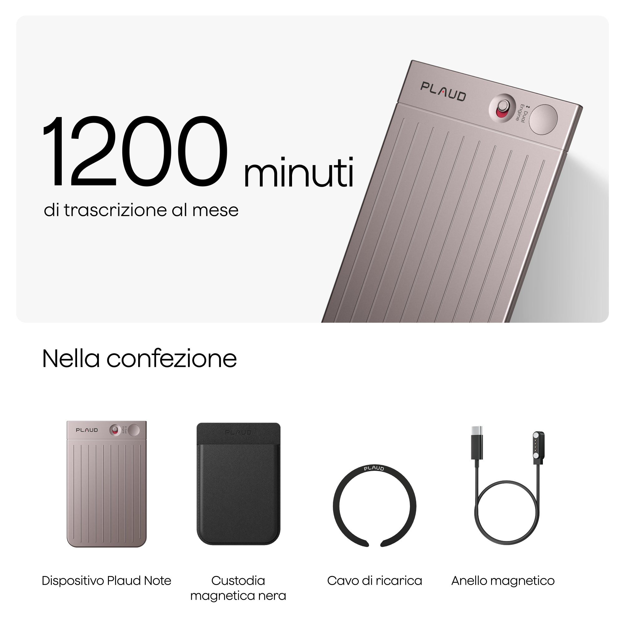 Plaud Note e Pro Piano IA Annuale