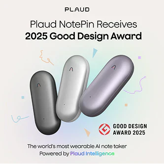 Plaud NotePin vince il prestigioso premio Good Design Award 2025: Una testimonianza del design rivoluzionario alimentato dall'IA