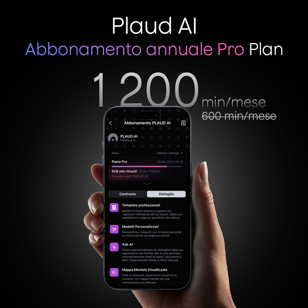 Abbonamento Annuale Pro Plaud AI