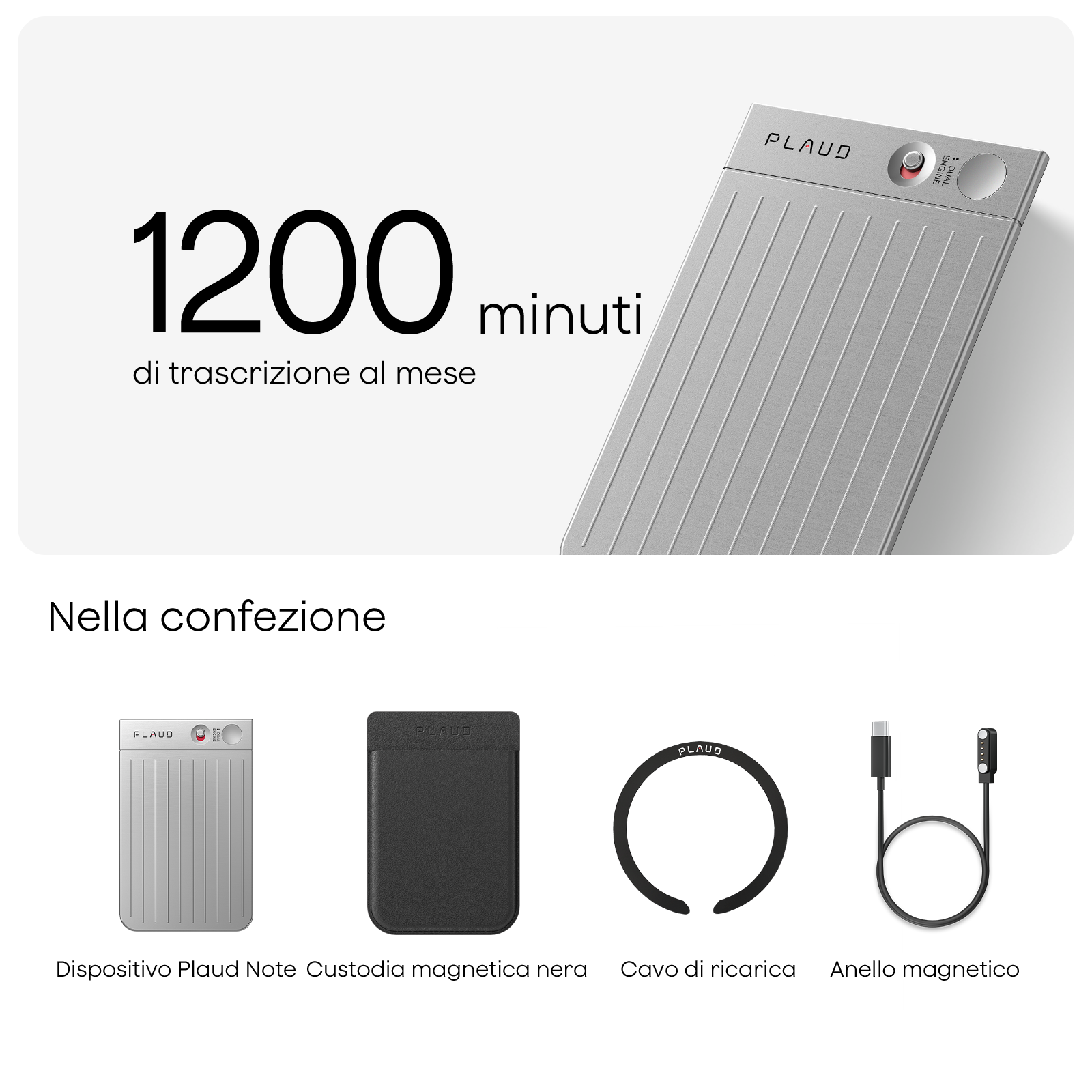 Plaud Note e Pro Piano IA Annuale