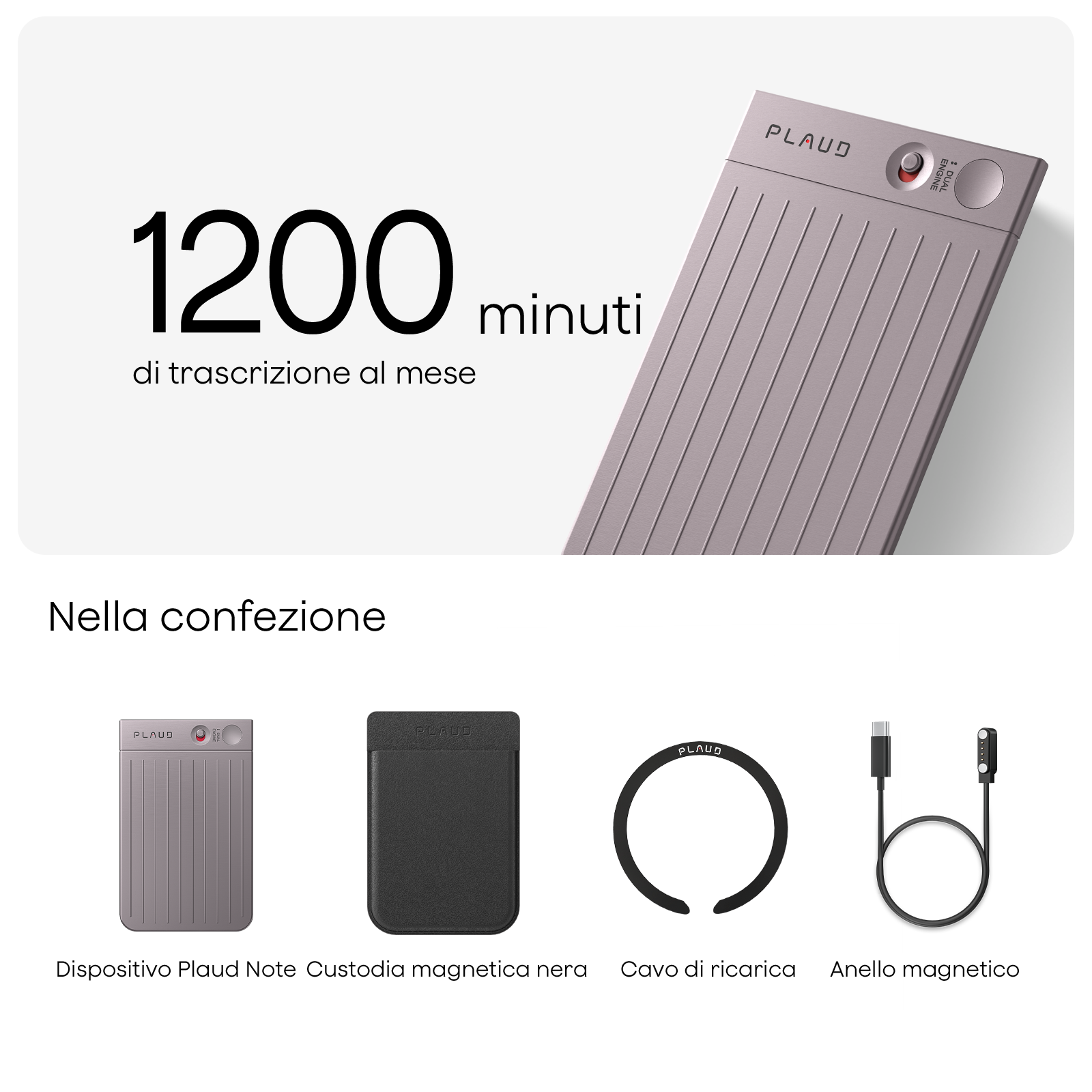 Plaud Note e Pro Piano IA Annuale