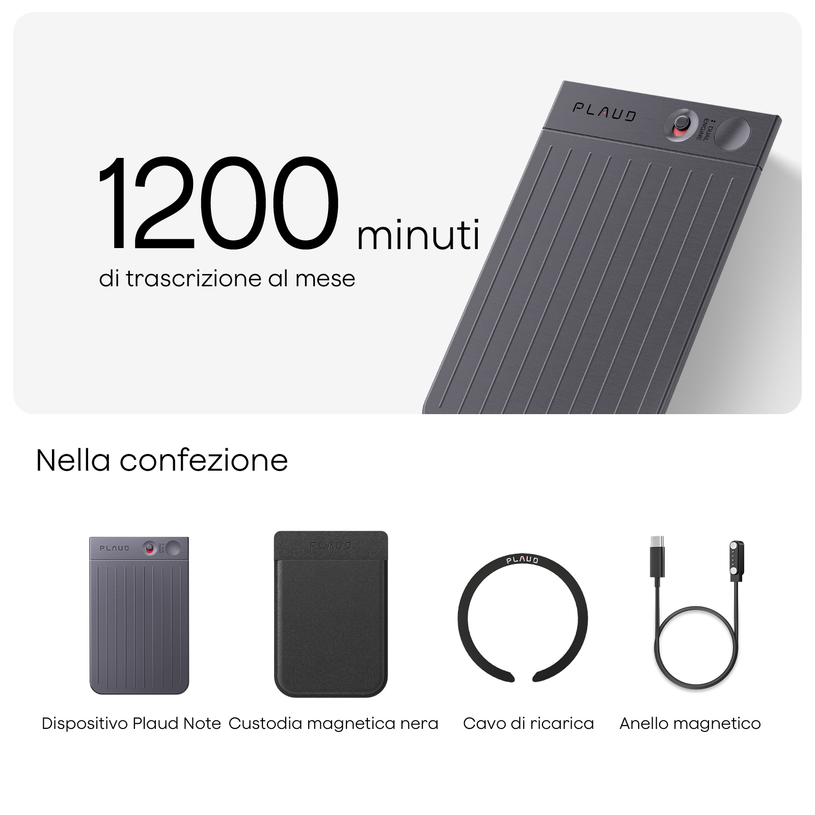 Plaud Note e Pro Piano IA Annuale