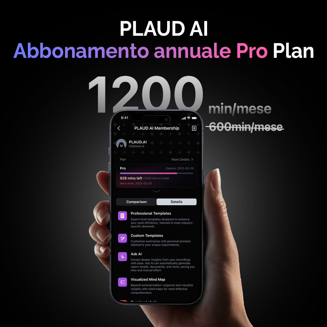 Abbonamento annuale Pro PLAUD AI