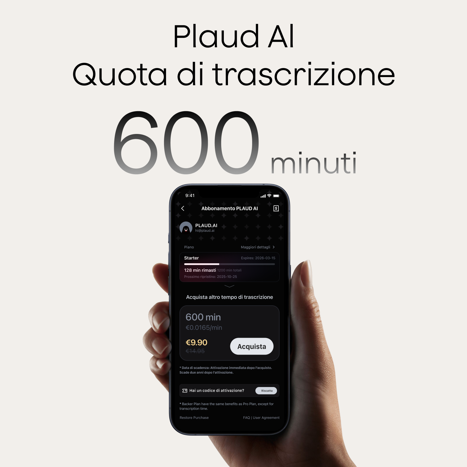Quota di Trascrizione Plaud AI