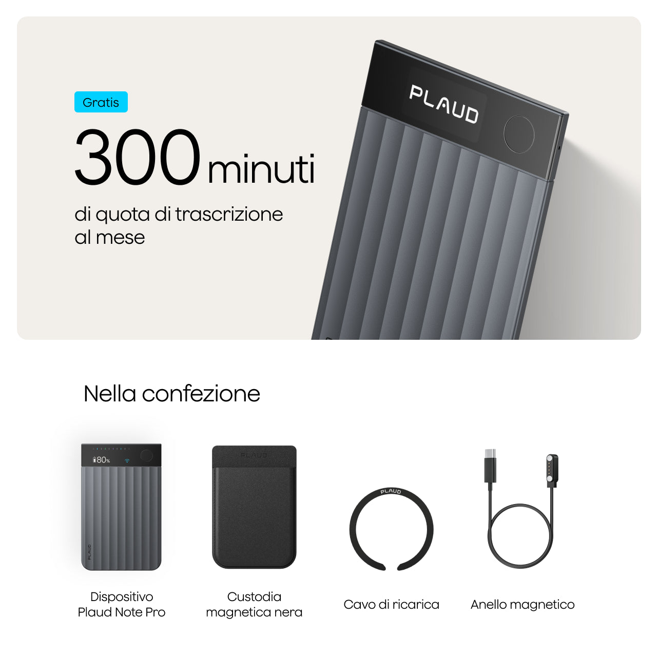 Pre-ordine | Plaud Note Pro con 600 Minuti di Quota di Trascrizione gratuita