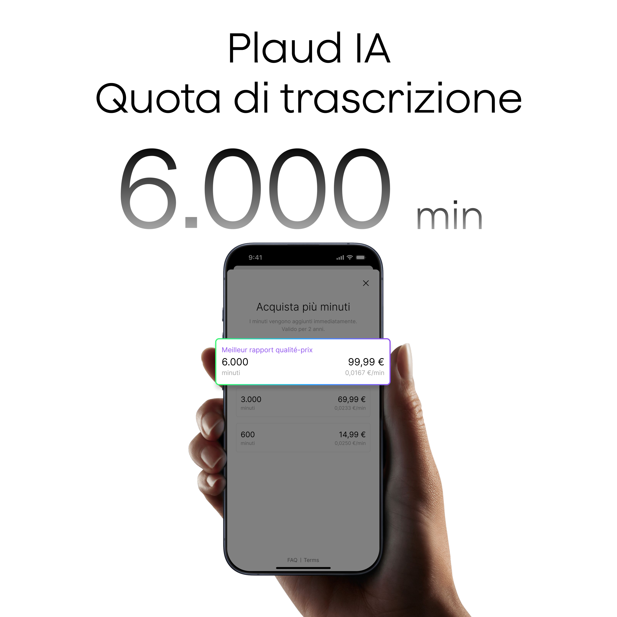 Plaud AI Abbonamento Annuale Pro e Quota di Trascrizione AI