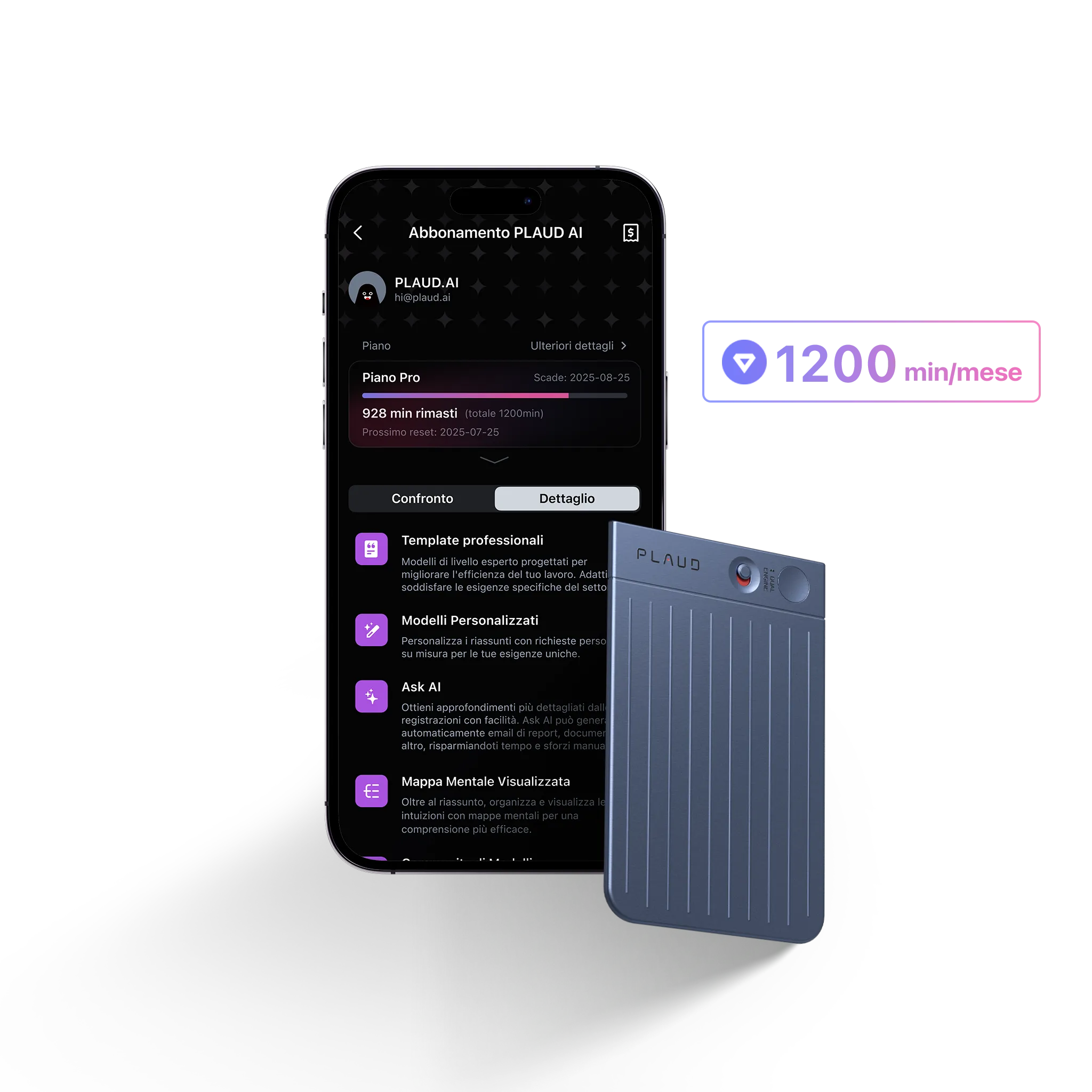PLAUD NOTE e Pro Piano IA Annuale