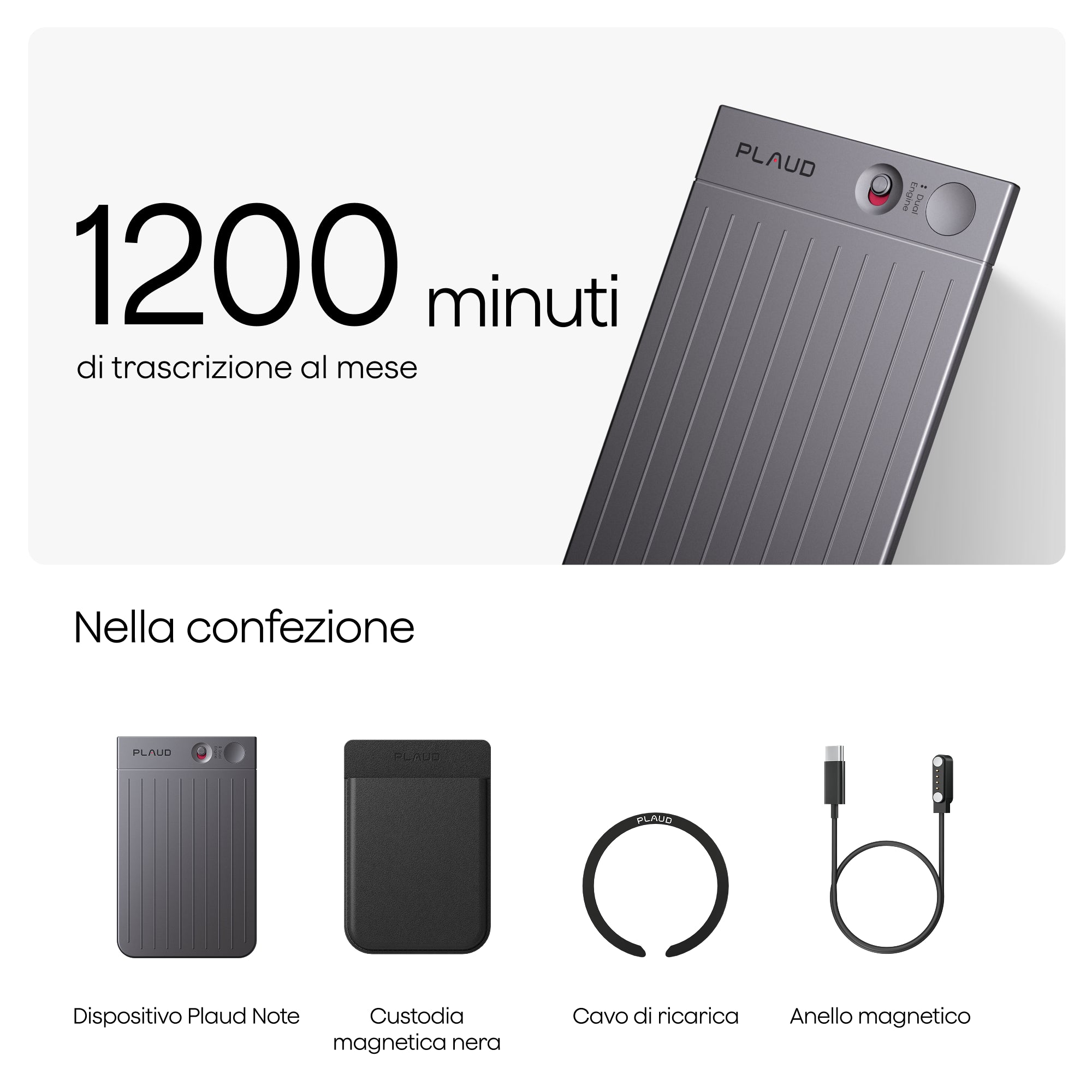 Plaud Note e Pro Piano IA Annuale