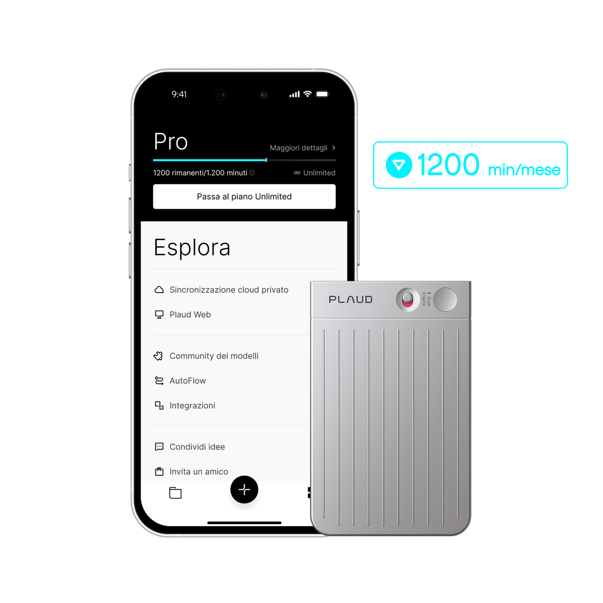 Plaud Note Pro: registratore vocale AI avanzato | Plaud IT