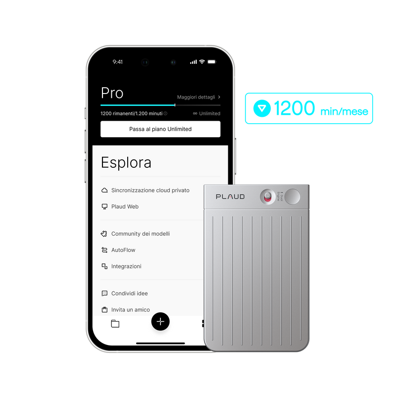 Plaud Note Pro: registratore vocale AI avanzato | Plaud IT