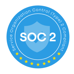 Badge di conformità SOC 2 (Type 2) che attesta la sicurezza e la privacy dei dati di Plaud.